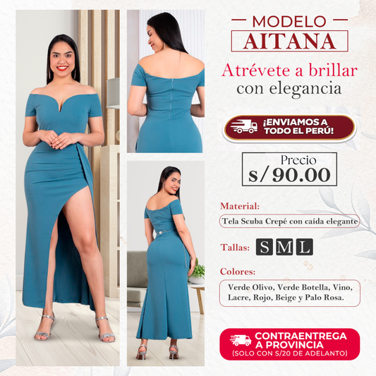 Vestido Modelo Aitana – Elegancia que resalta tu figura
