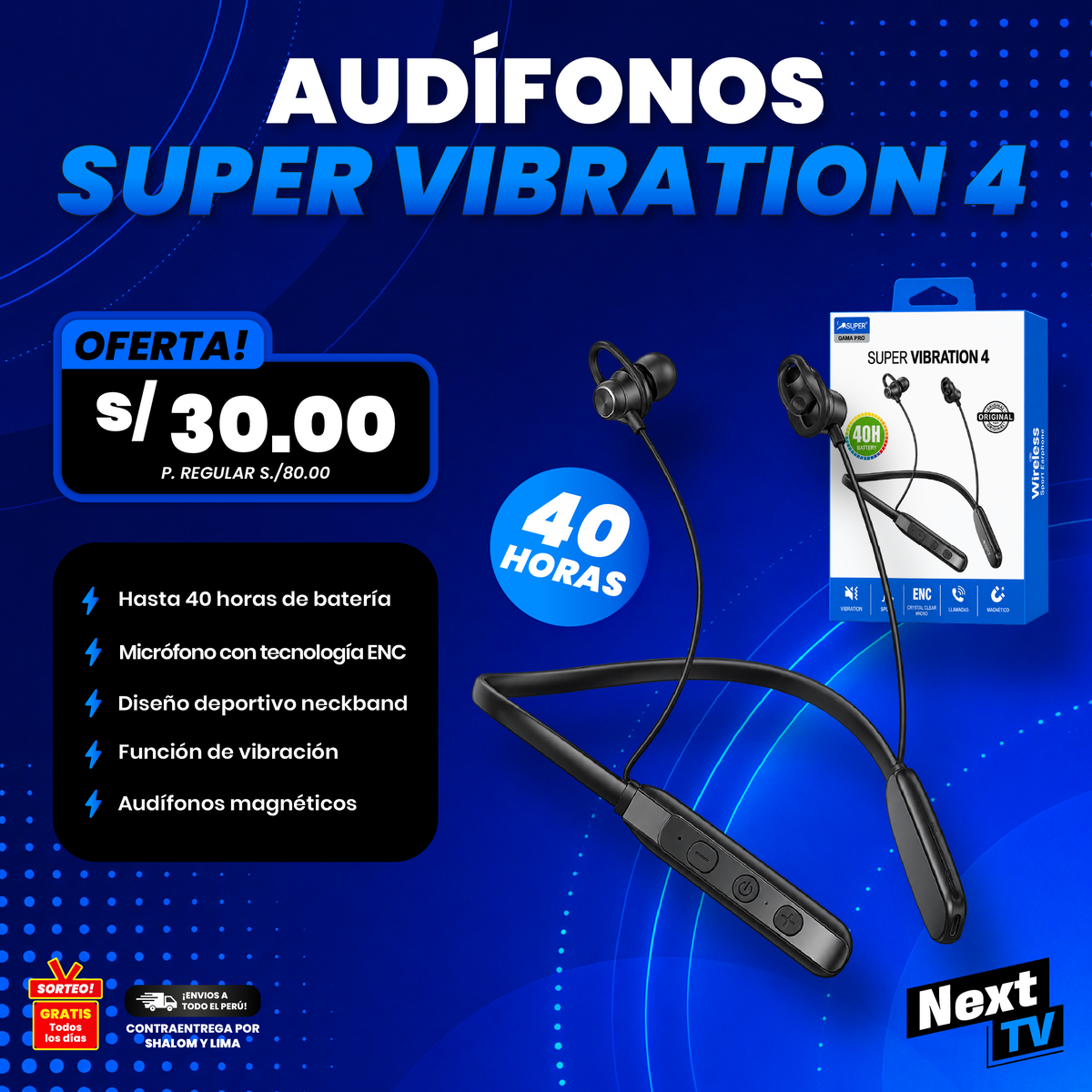 AUDÍFONOS SUPER VIBRATION 4