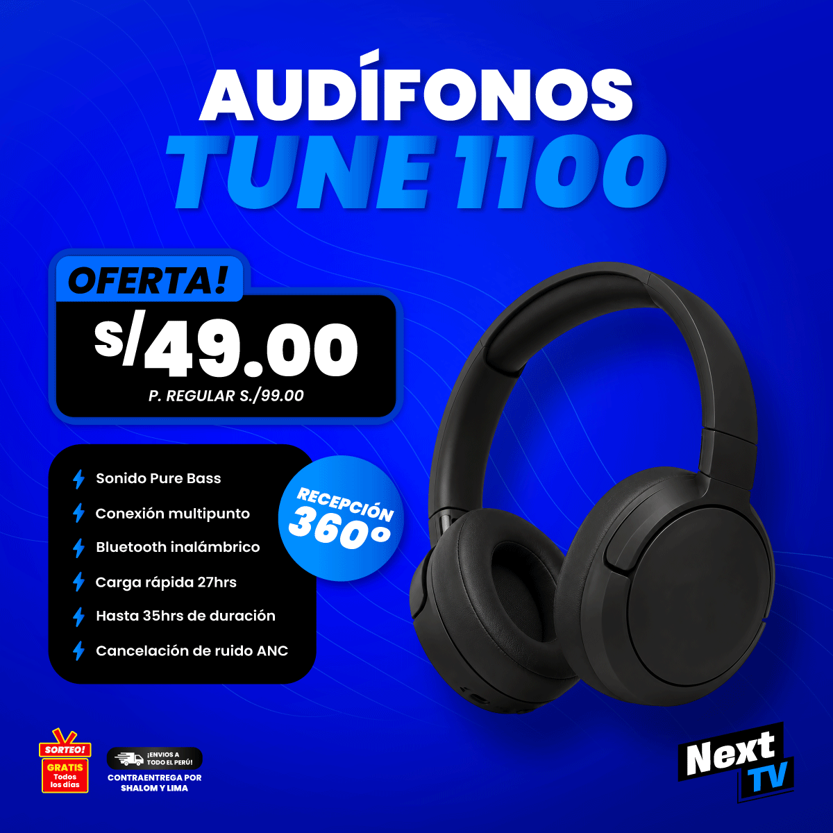 AUDÍFONOS TUNE 1100