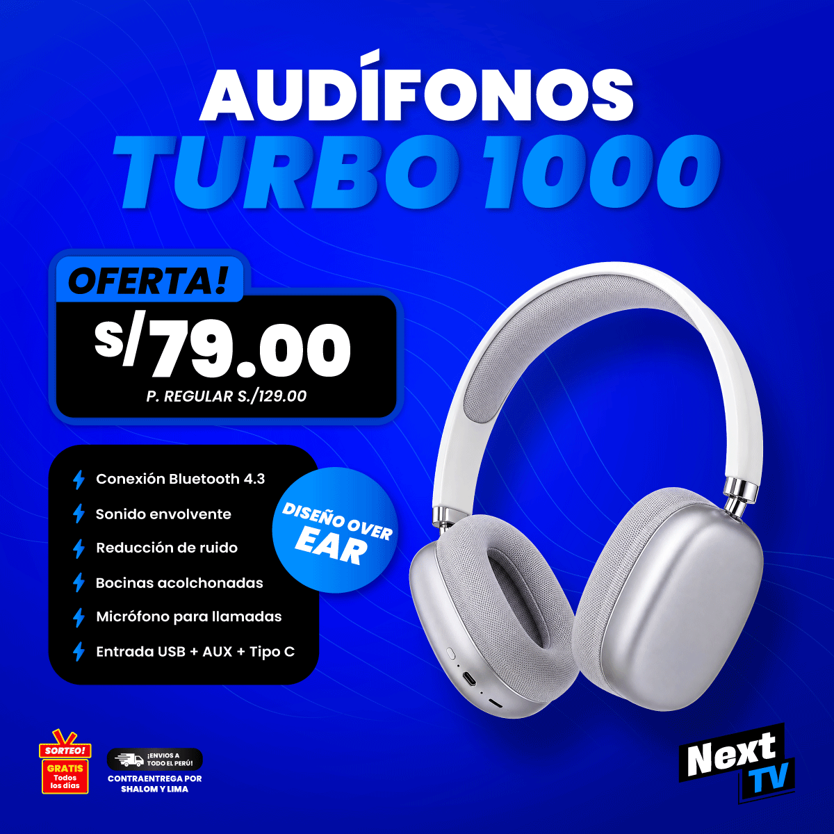 AUDÍFONOS TURBO 1000