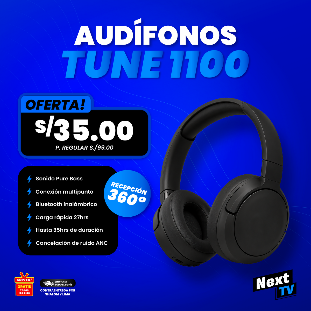 AUDÍFONOS TUNE 1100