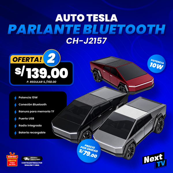 AUTO TESLA PARLANTE BLUETOOTH CH-J2157