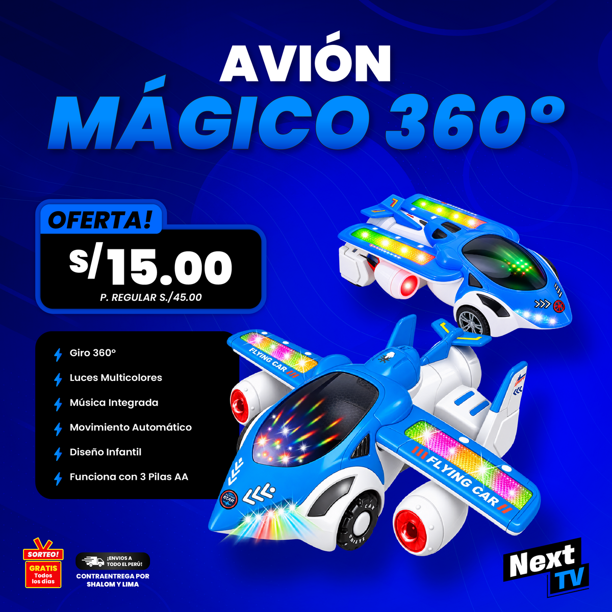 AVIÓN MÁGICO 360°