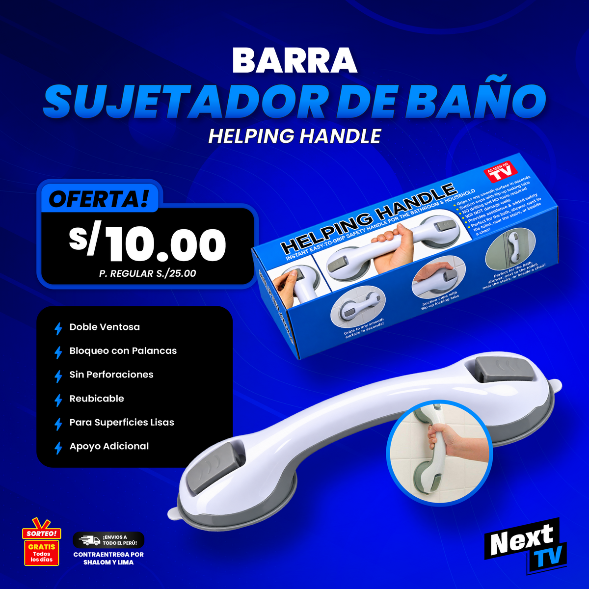 BARRA SUJETADOR DE BAÑO - HELPING HANDLE