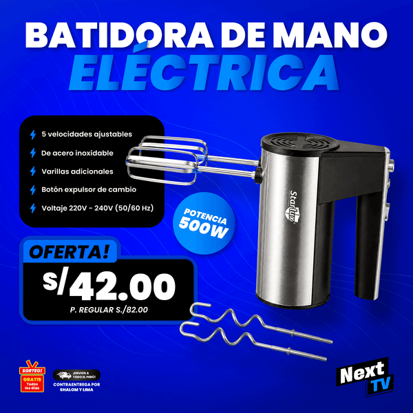 BATIDORA DE MANO ELÉCTRICA 500W SL-25209