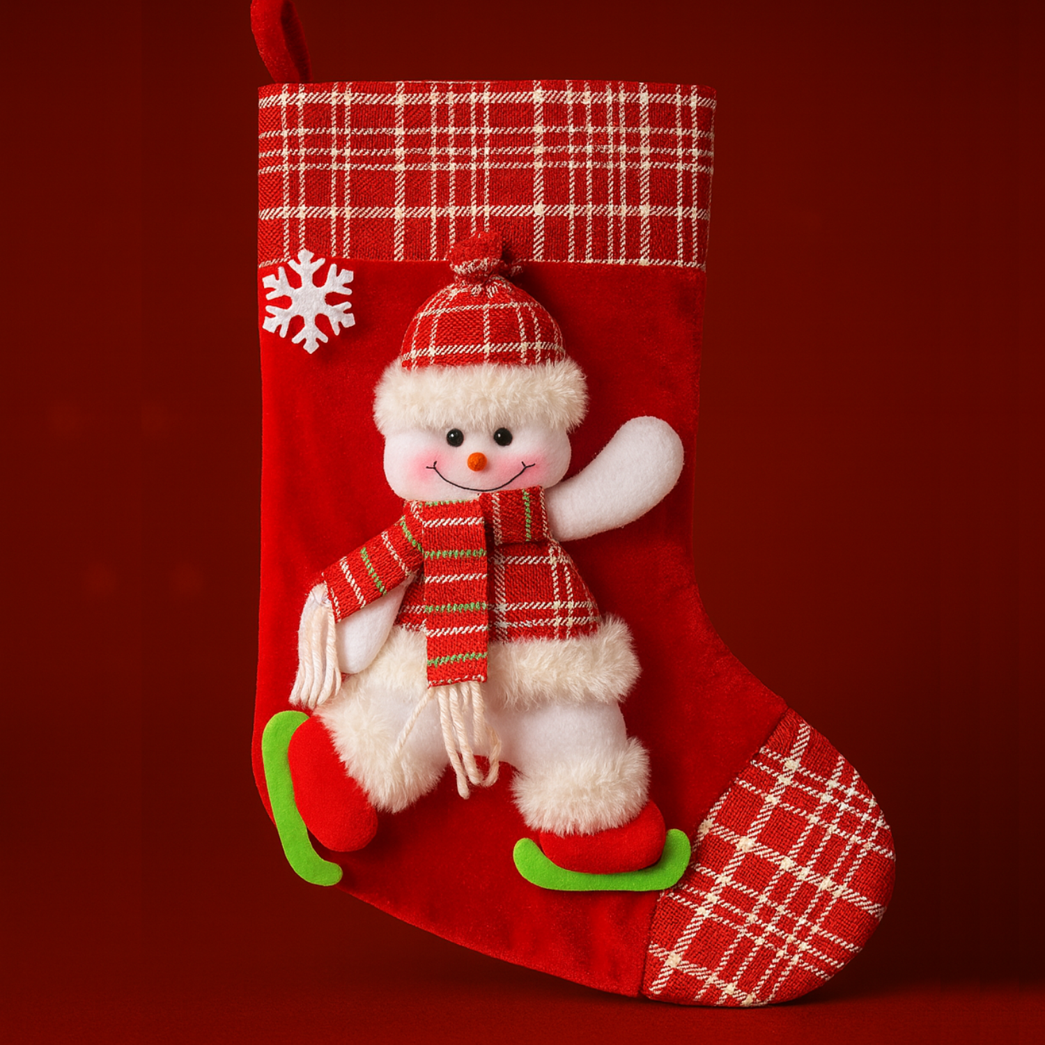 Bota Navideña de Muñeco de Nieve – Diseño Premium y Súper Decorativa