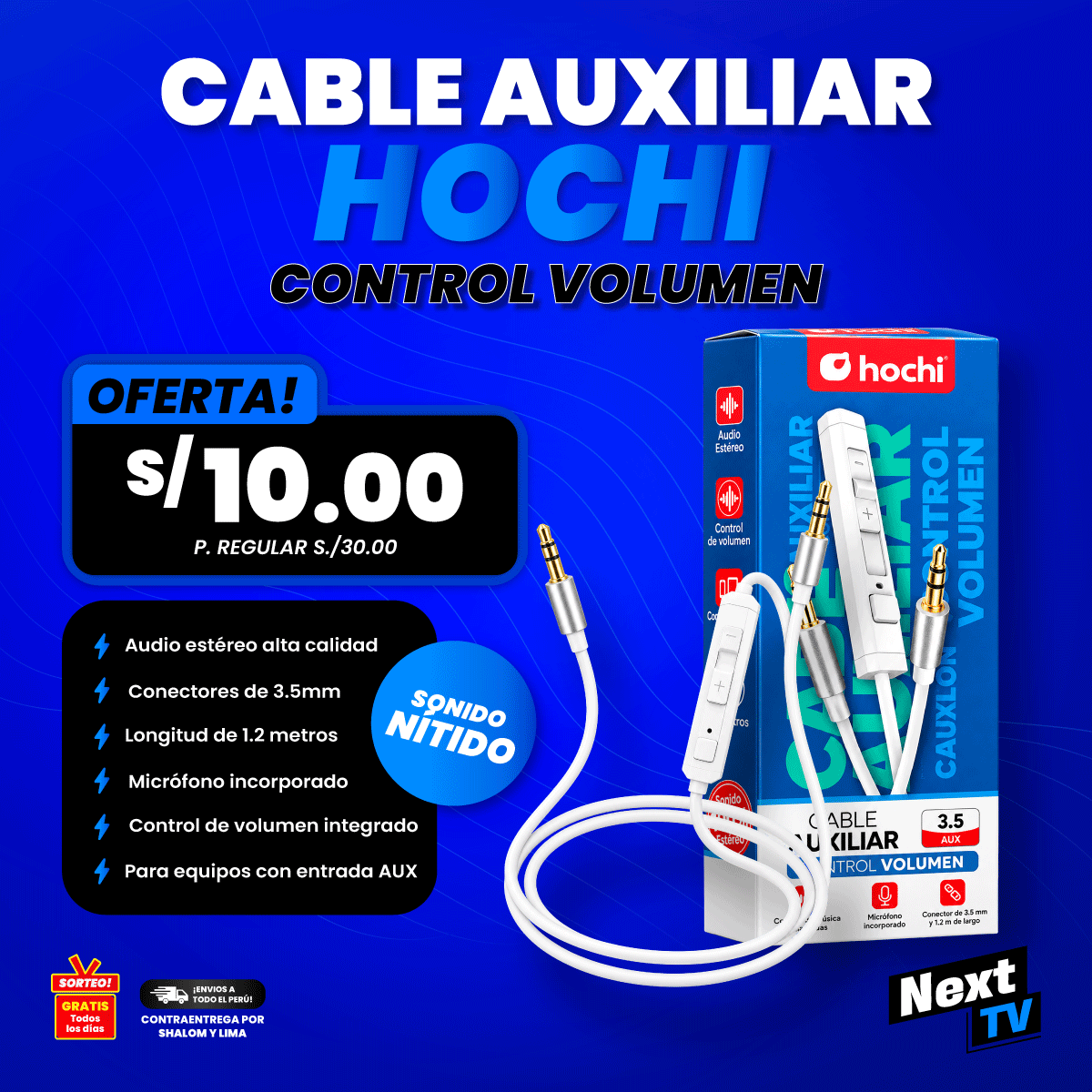 CABLE AUXILIAR HOCHI CONTROL VOLUMEN - CA227