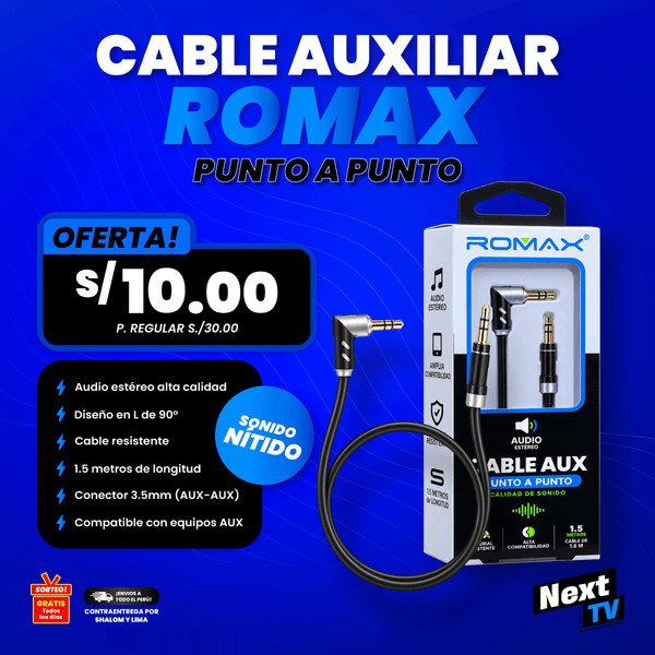 CABLE AUXILIAR ROMAX PUNTO A PUNTO - CA195