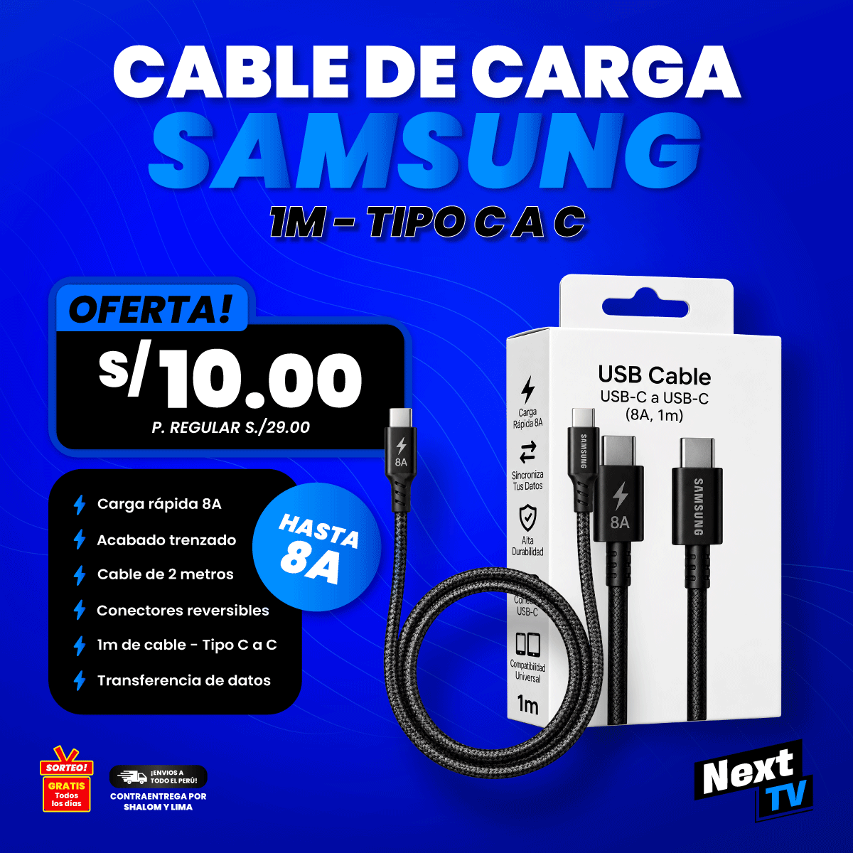 CABLE SMG TIPO C A C 1 METRO - CA18
