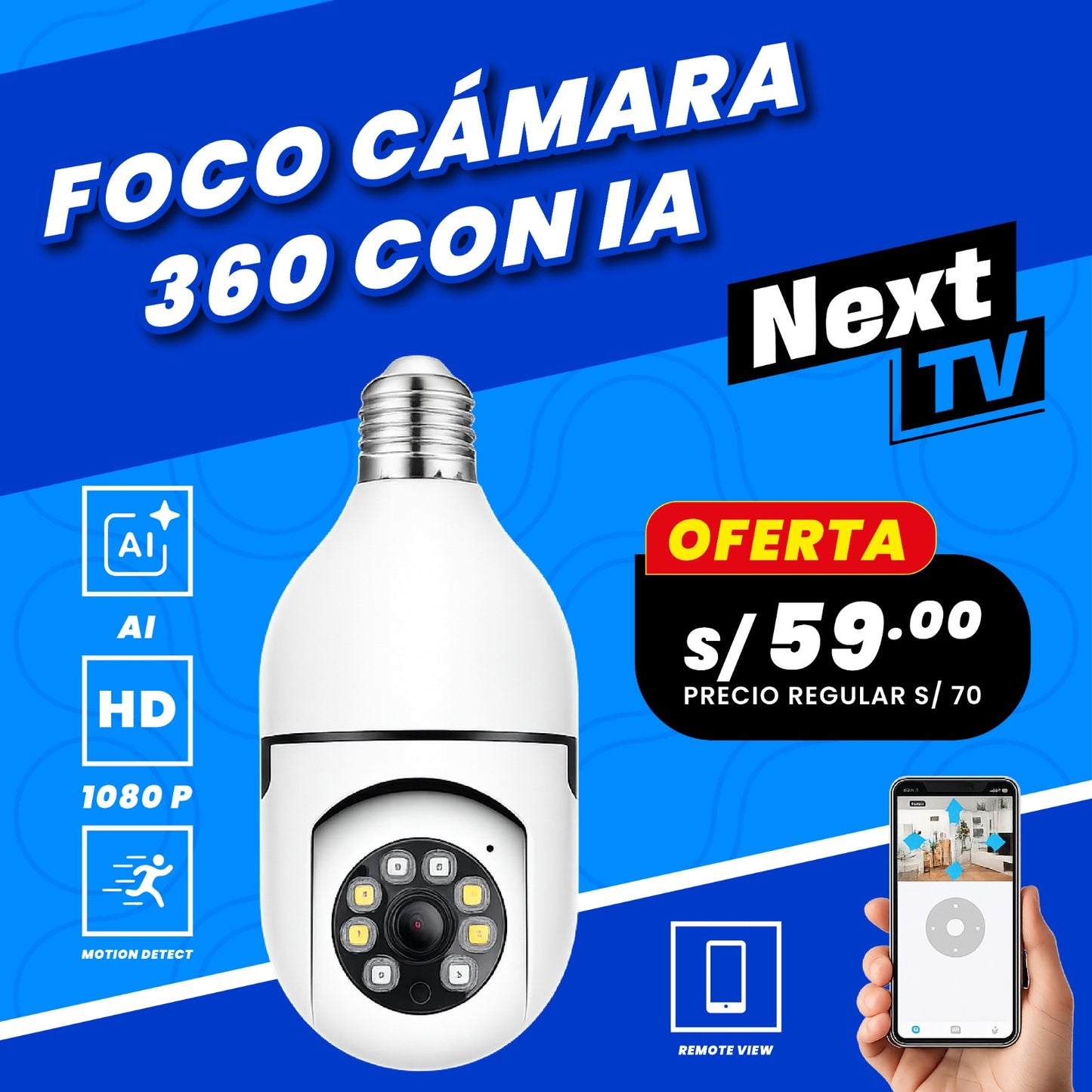 FOCO CÁMARA 360° CON IA