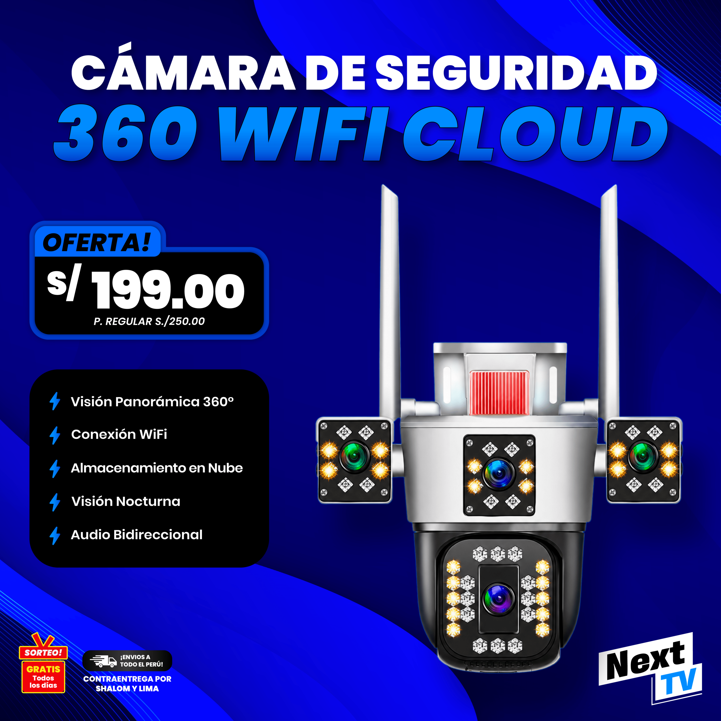 CÁMARA DE SEGURIDAD 360 WIFI CLOUD