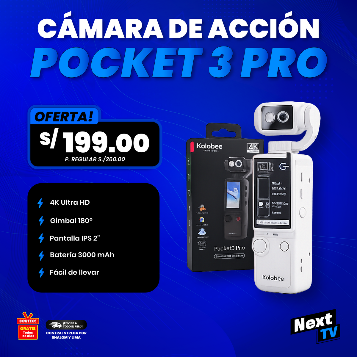 CÁMARA DE ACCIÓN POCKET 3 PRO
