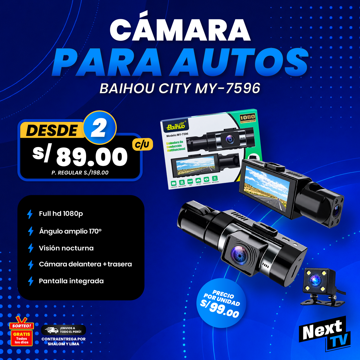 CAMARA PARA AUTOS BAIHOU CITY MY-7596