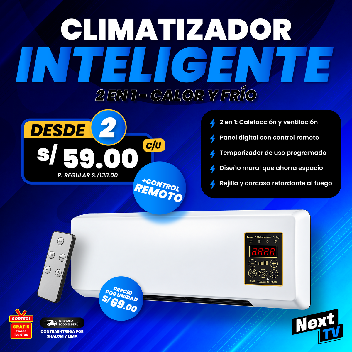 CLIMATIZADOR INTELIGENTE 2 EN 1