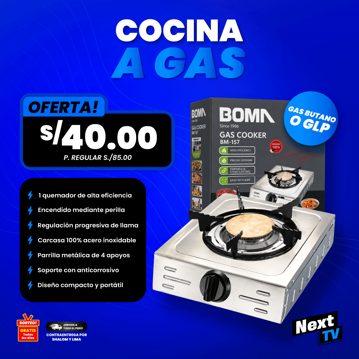 COCINA A GAS BM-157
