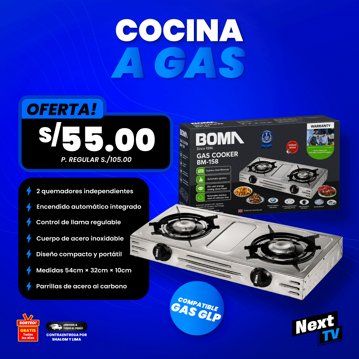 COCINA A GAS BM-158