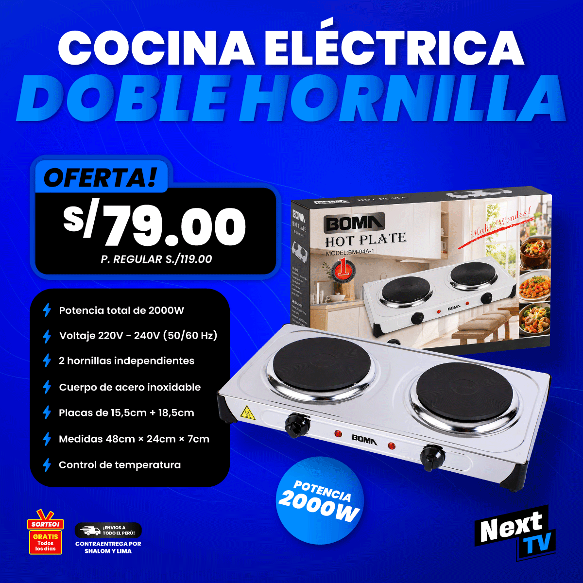 COCINA ELÉCTRICA BM-04A-1