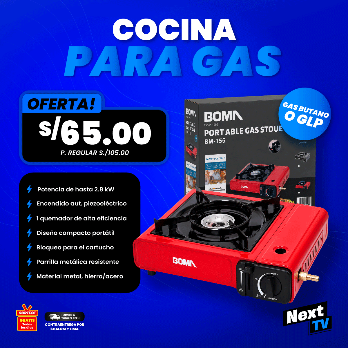 COCINA PARA GAS BM-155