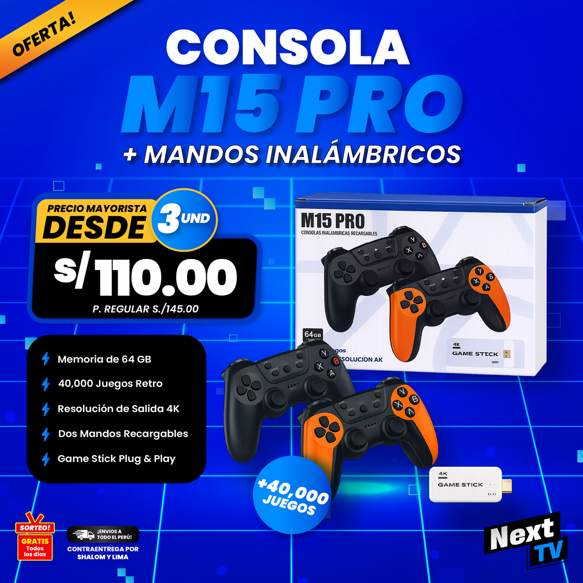 CONSOLA M15 PRO - PRECIO MAYORISTA
