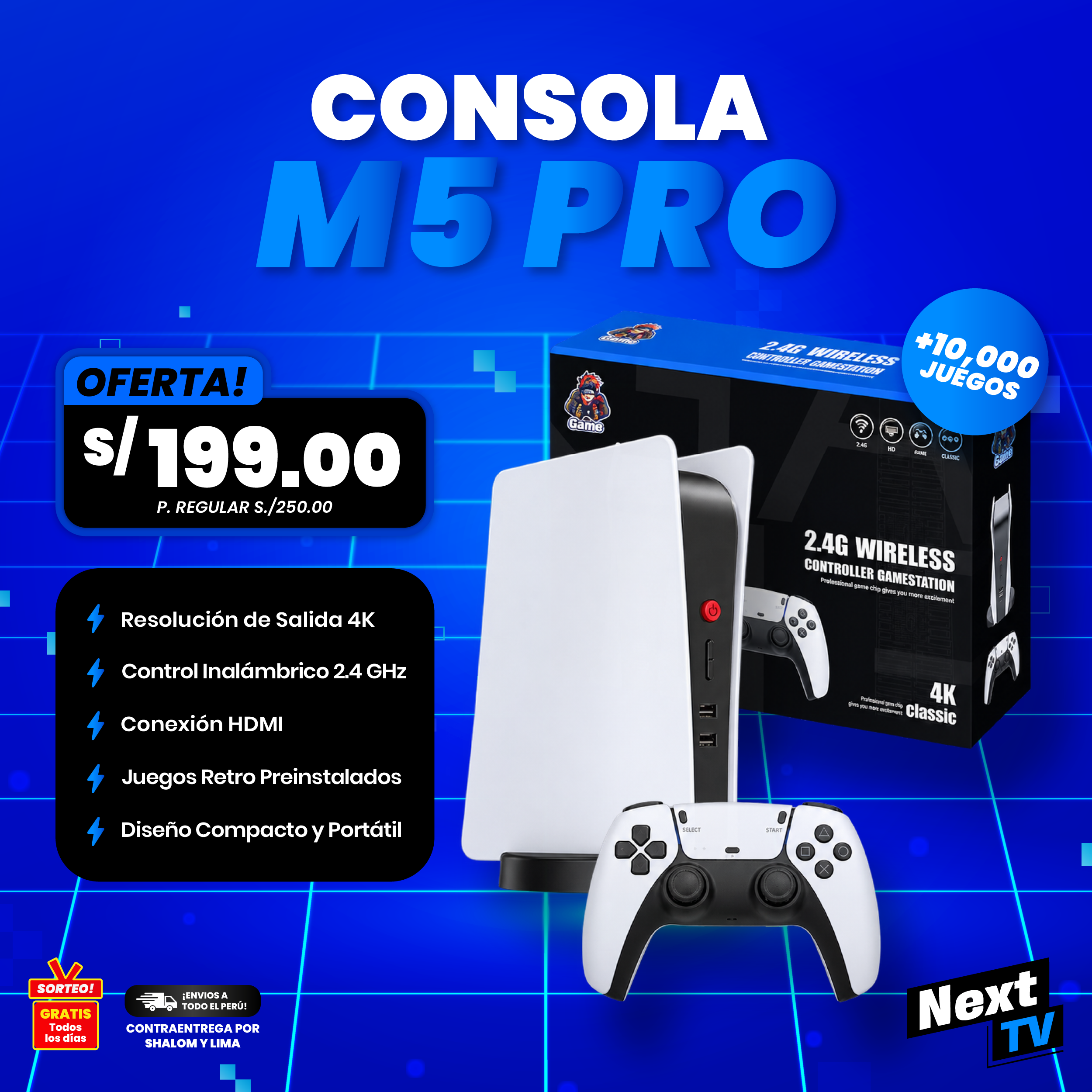 CONSOLA DE JUEGOS M5 PRO