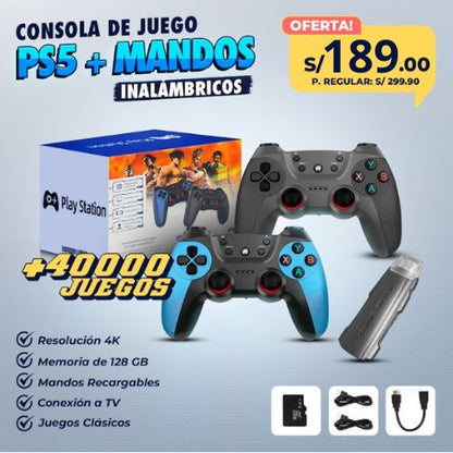Consola Retro PS5 + Mandos Inalámbricos