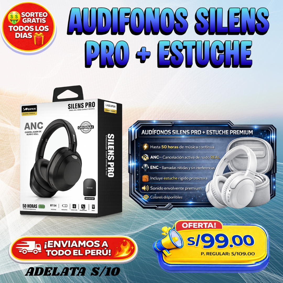AUDÍFONOS SILENS PRO + ESTUCHE 🎧