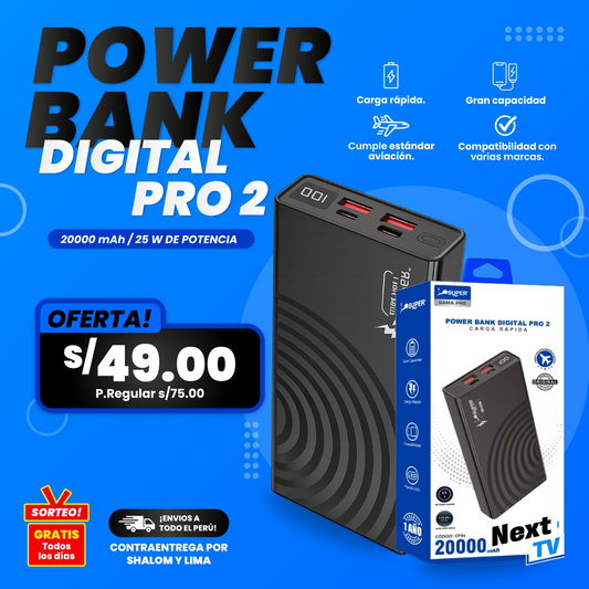 Cargador Power bank DIGITAL PRO2  25W ⚡️