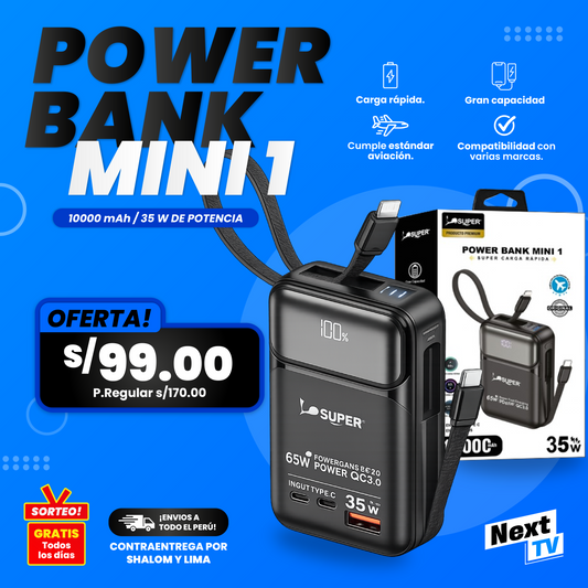 Cargador Power bank MINI 1 35W⚡️
