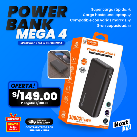 Cargador Power bank MEGA 4 100w ⚡️