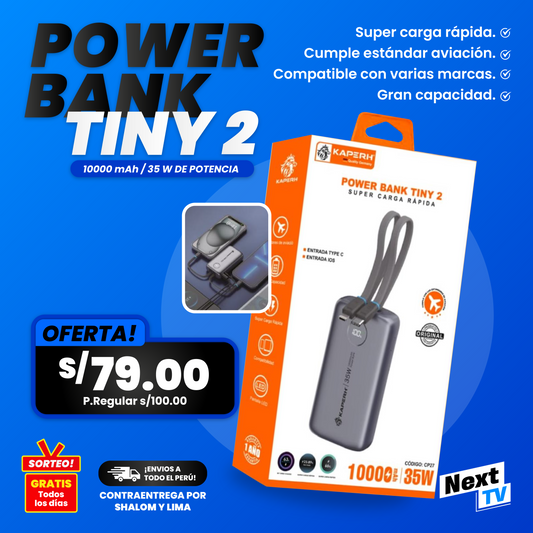 Cargador Power bank tiny 2 35w⚡️