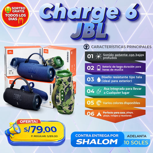 Charge 6 JBL 🔊 – Potencia Brutal 🔥🎶