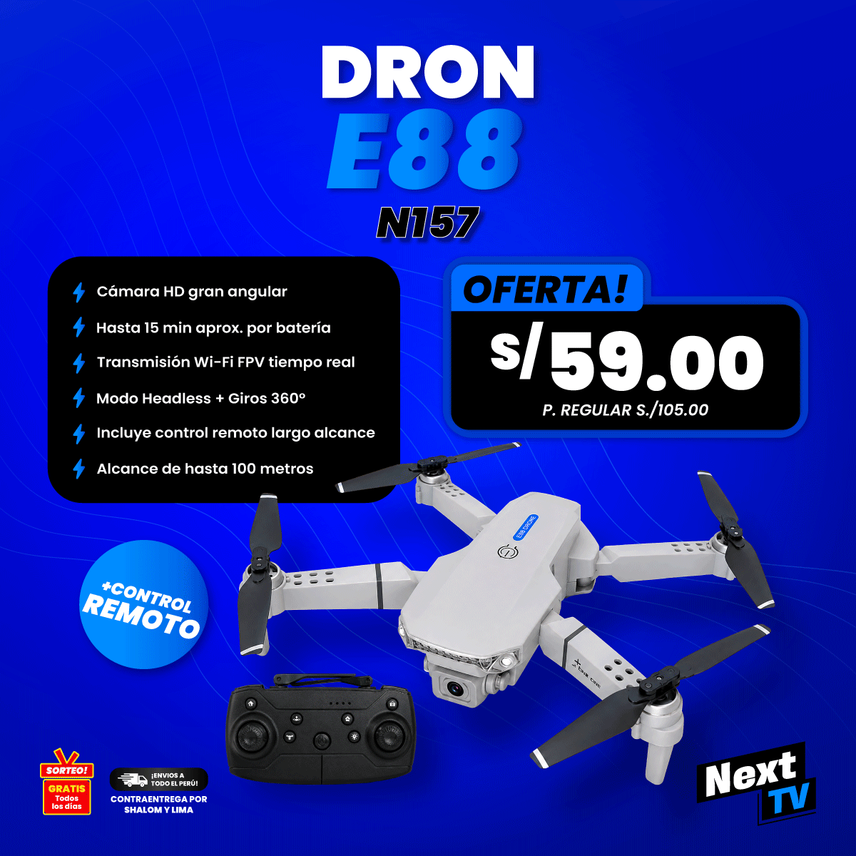 DRON PLEGABLE E88 - N157