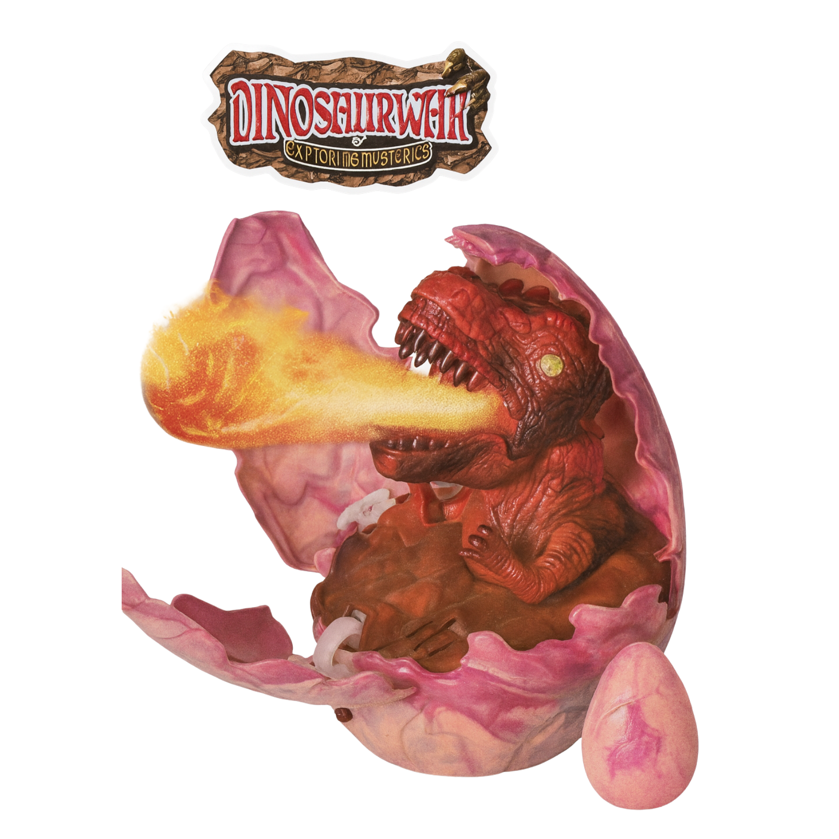 Dinosaurio Dragón Mágico con Huevo y Fuego Realista 🔥✨