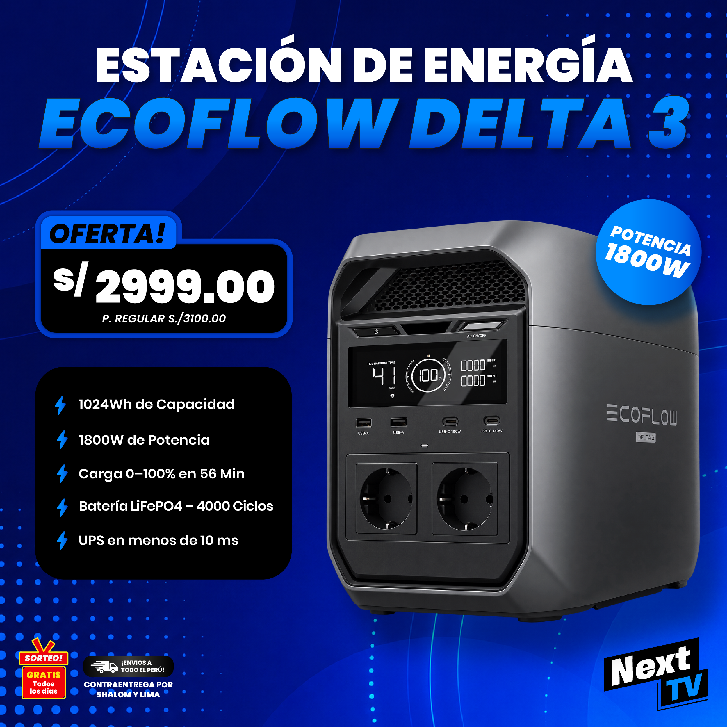 ESTACIÓN DE ENERGÍA ECOFLOW DELTA 3