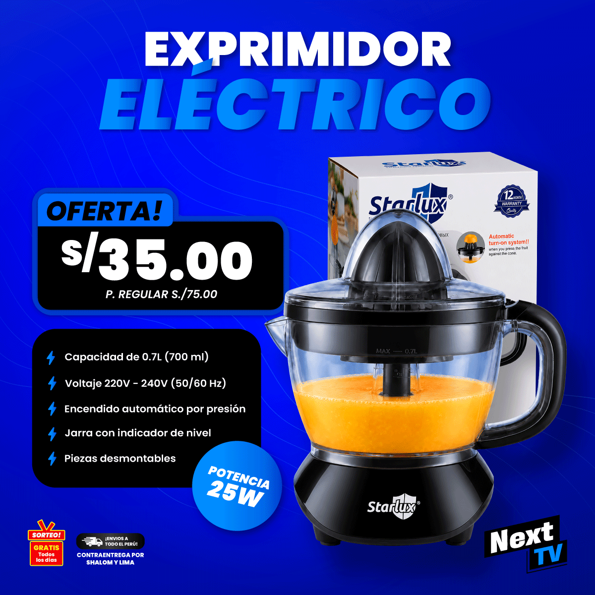 EXPRIMIDOR ELÉCTRICO SL-21129 - L816