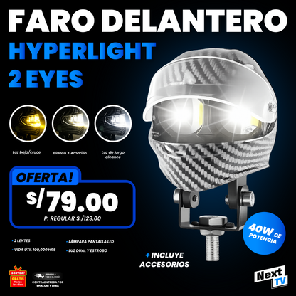 FARO DELANTERO MOTO HYPERLIGHT 2 EYES
