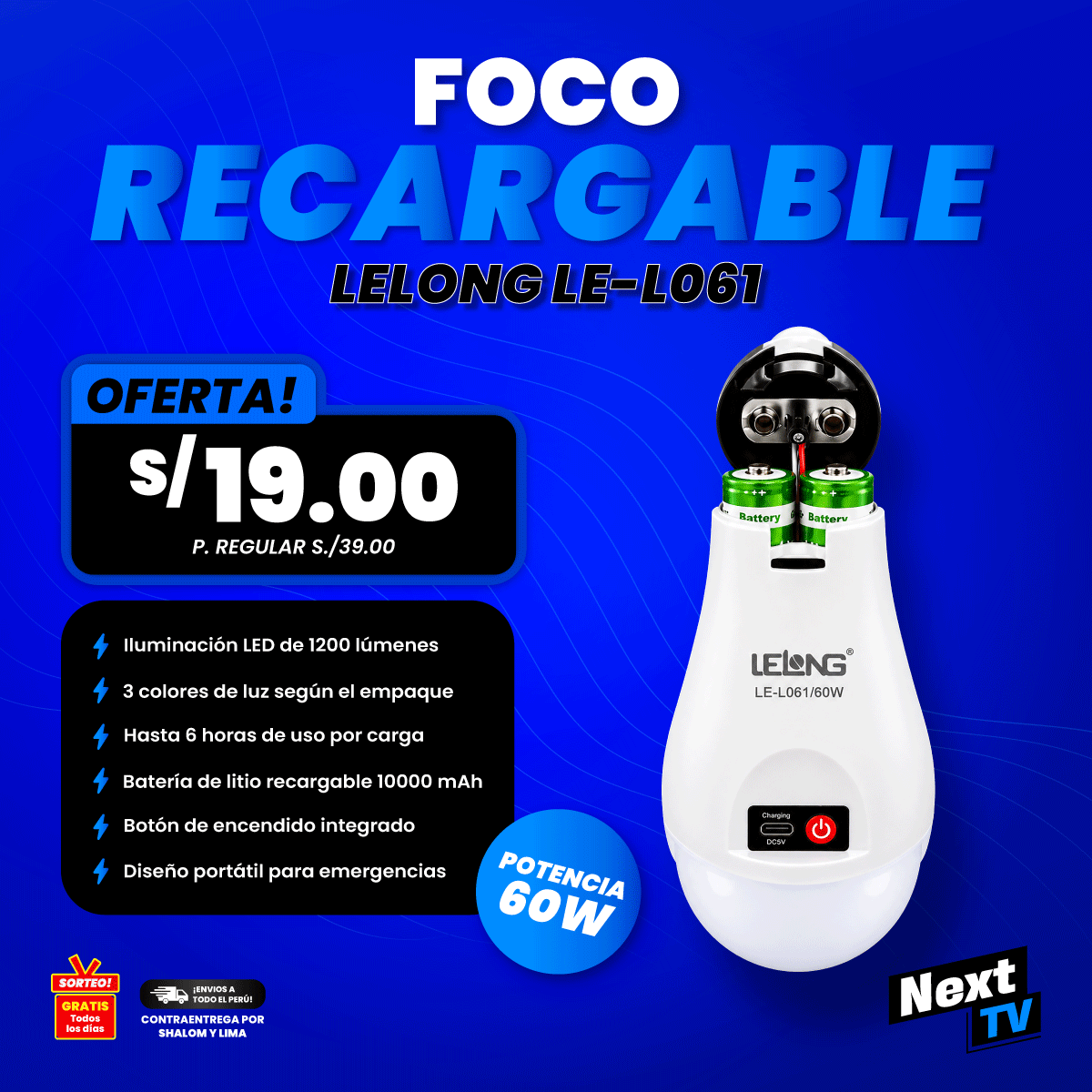 FOCO RECARGABLE LE-L061 - N2268