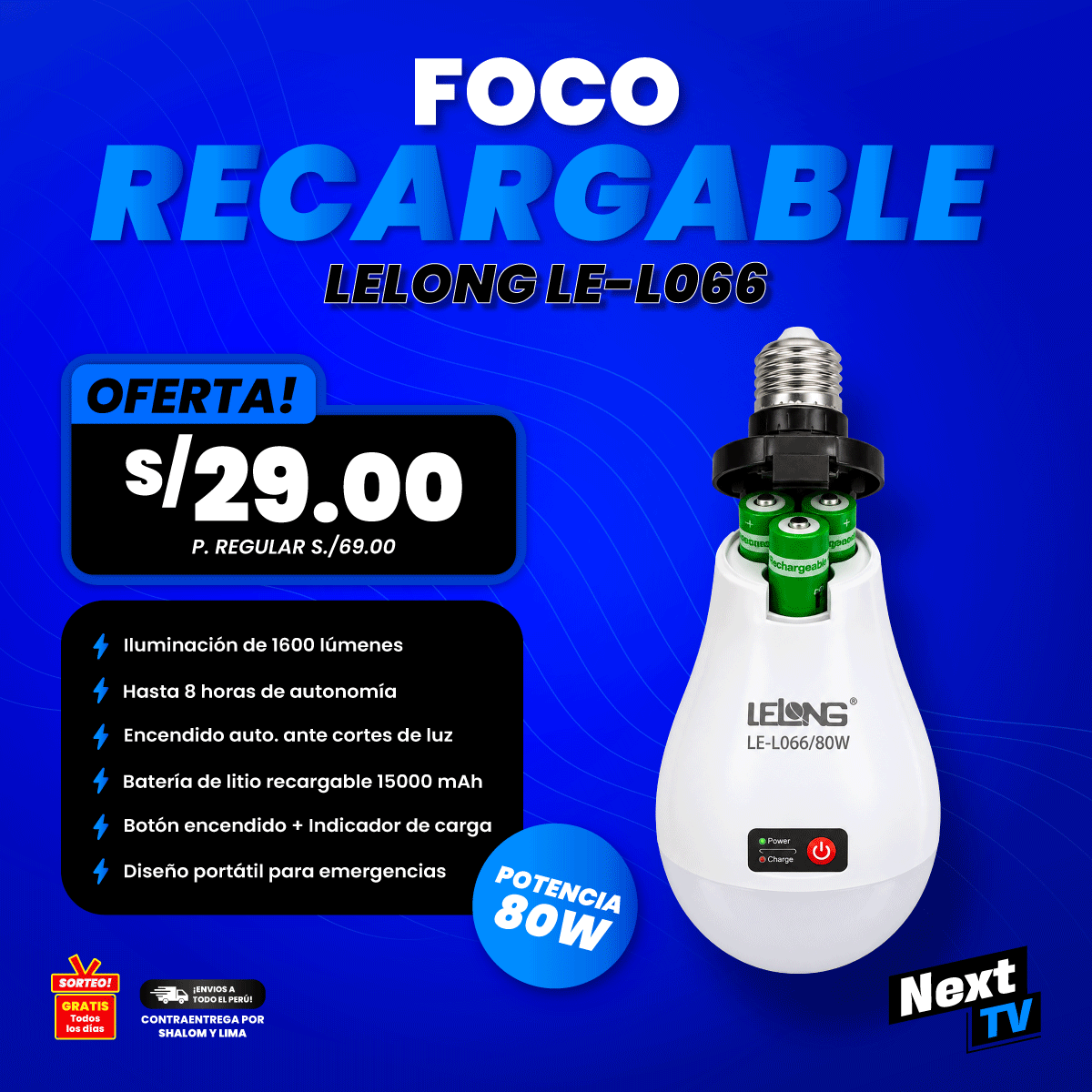 FOCO RECARGABLE LE-L066 - N2266