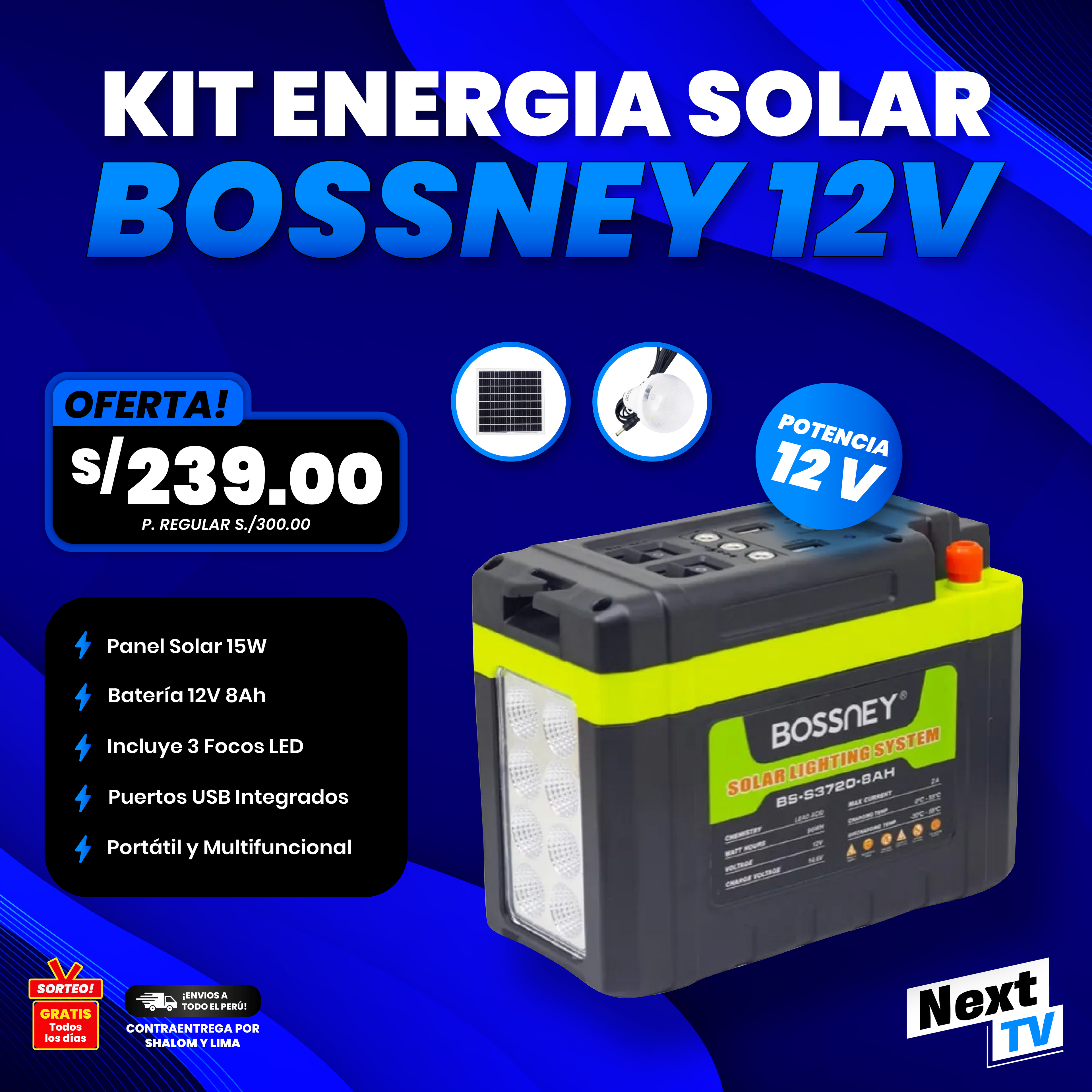 FUENTE DE ENERGIA BOSSNEY 12V