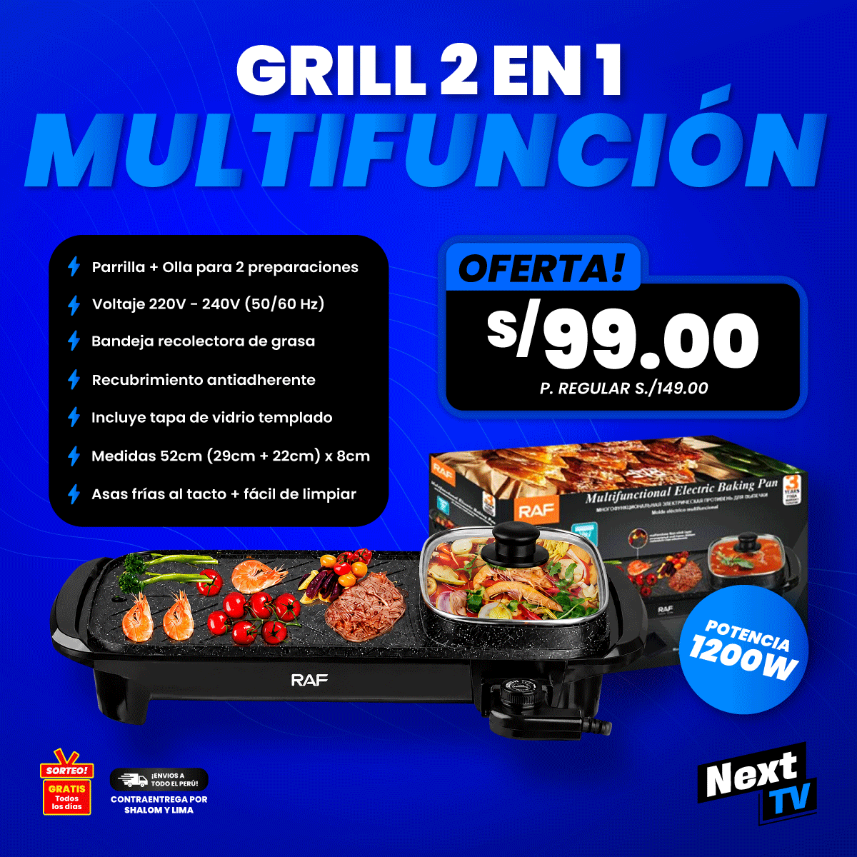 GRILL MULTIFUNCIONAL 2 EN 1