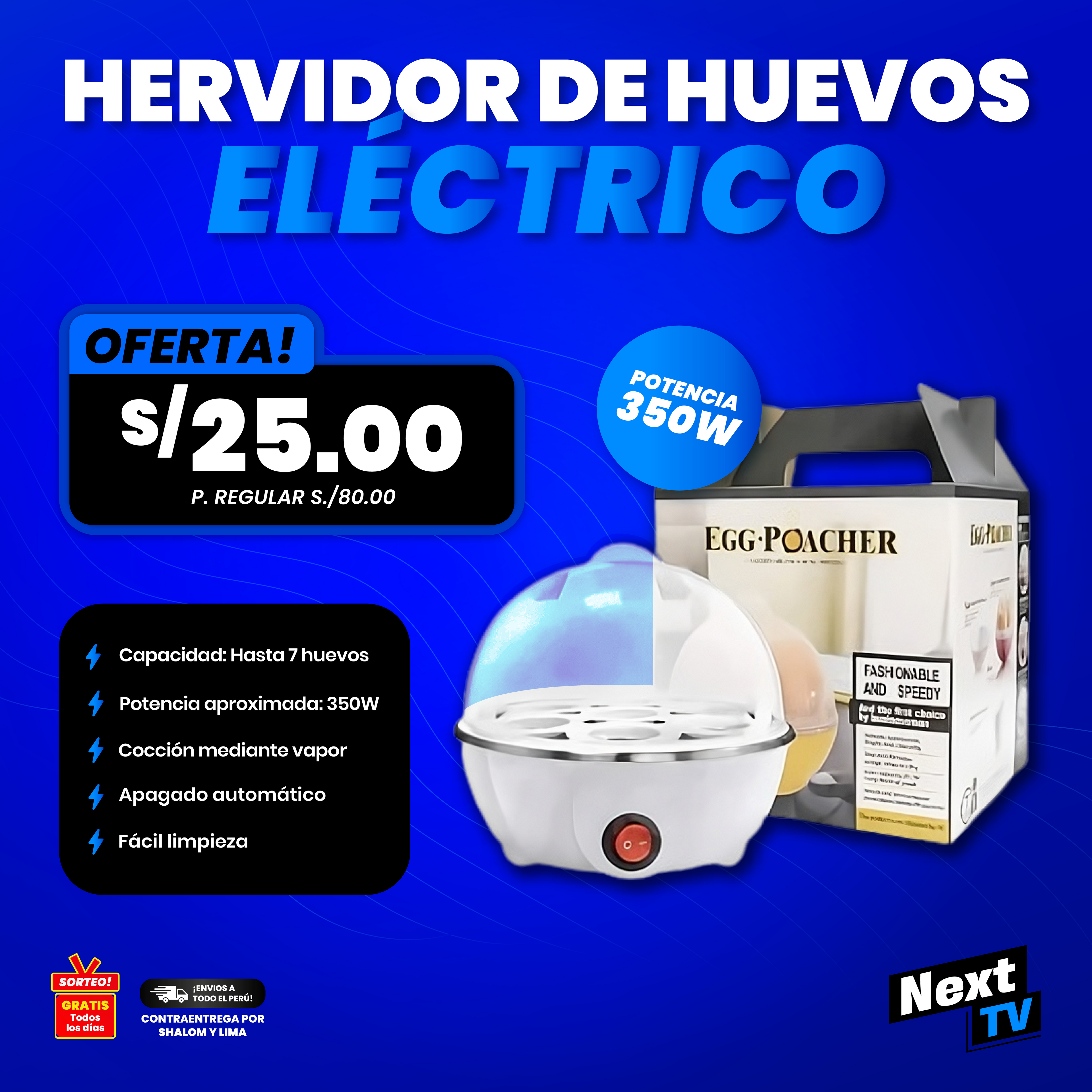 HERVIDOR DE HUEVOS ELÉCTRICO