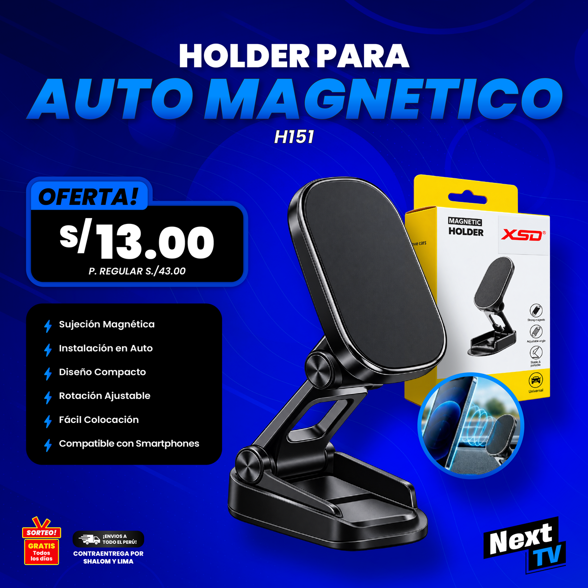 HOLDER PARA AUTO MAGNETICO H151