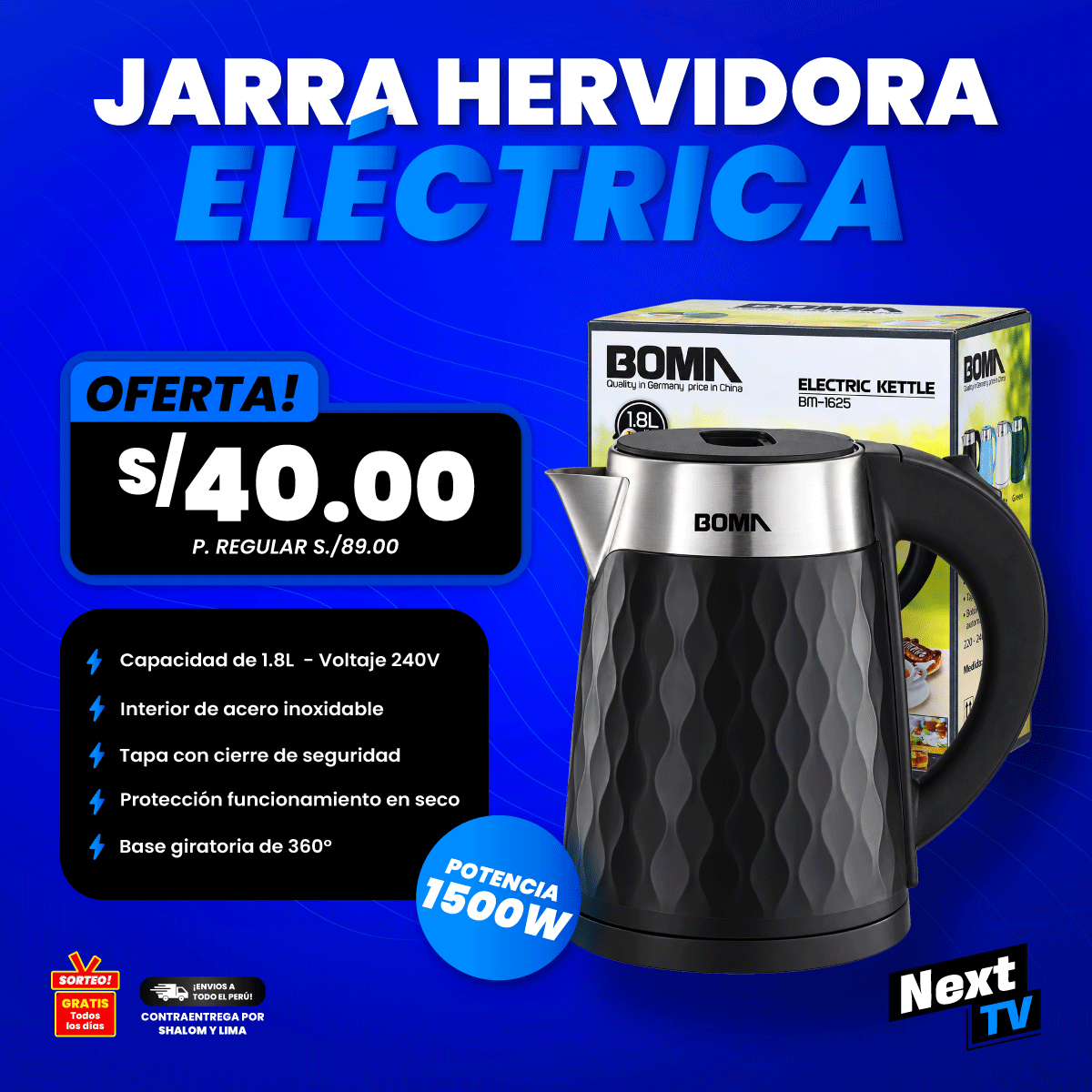 JARRA HERVIDORA ELÉCTRICA BM-1625 - L06