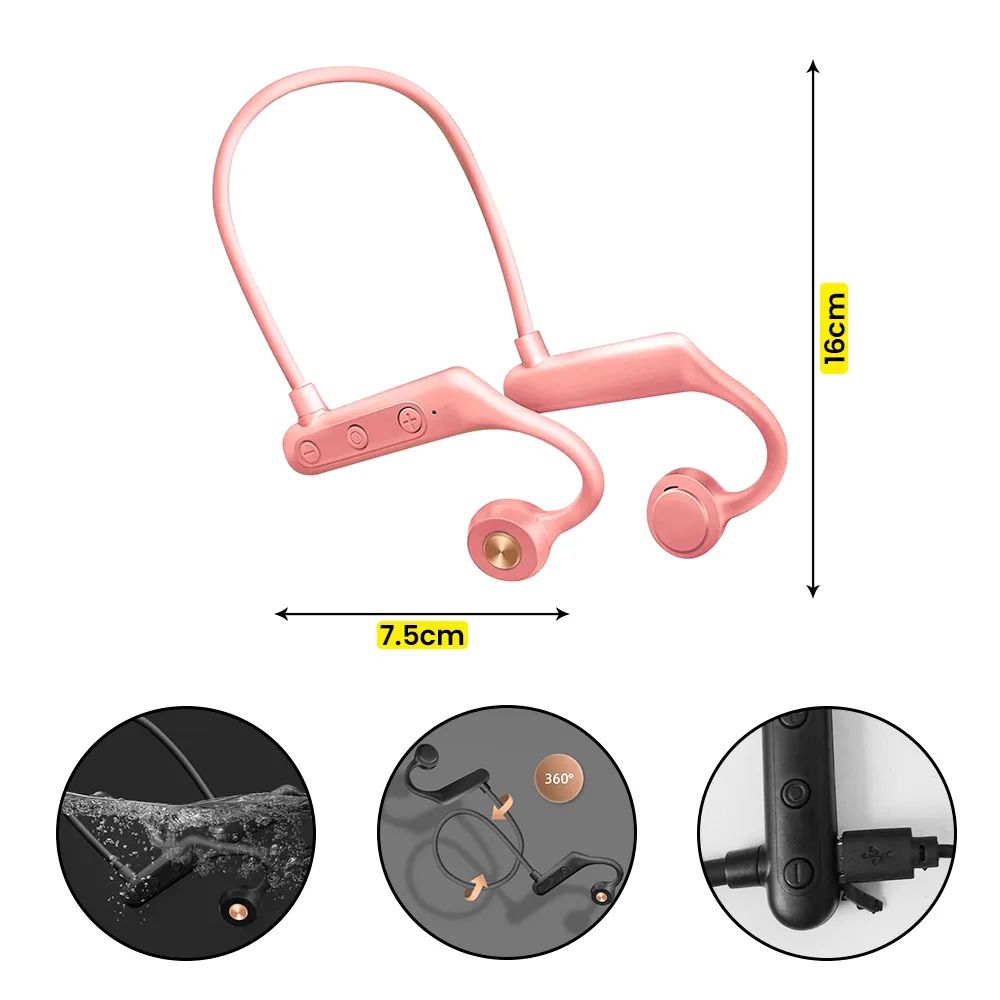 Audífonos de Conducción Deportivos K79 Rosado