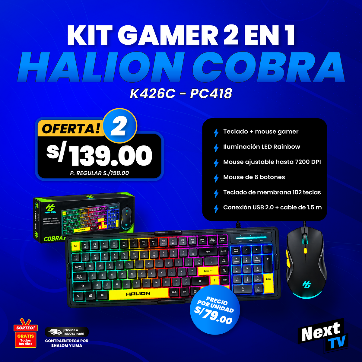 KIT GAMER 2 EN 1 HALION COBRA K426C - PC418