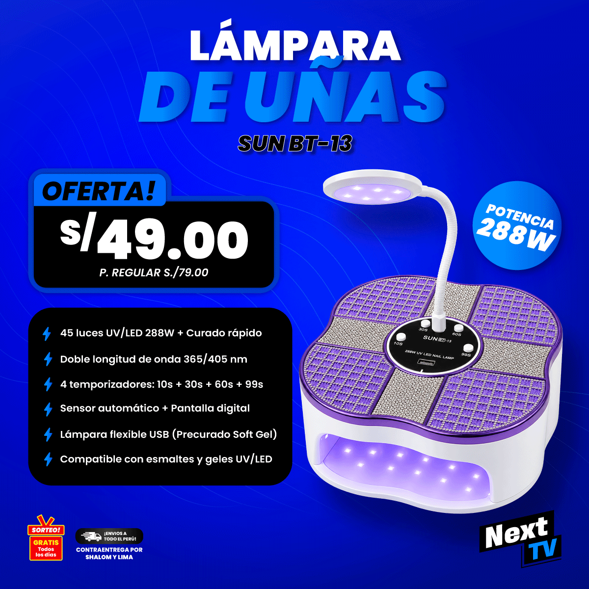 LAMPARA DE UÑAS SUN BT-13 - N1576
