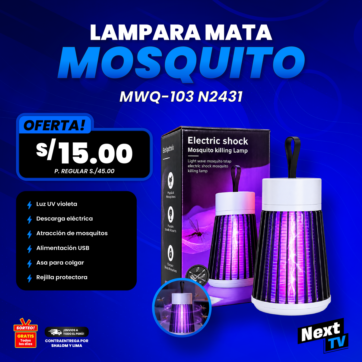 LAMPARA MATA MOSQUITO MWQ-103 N2431
