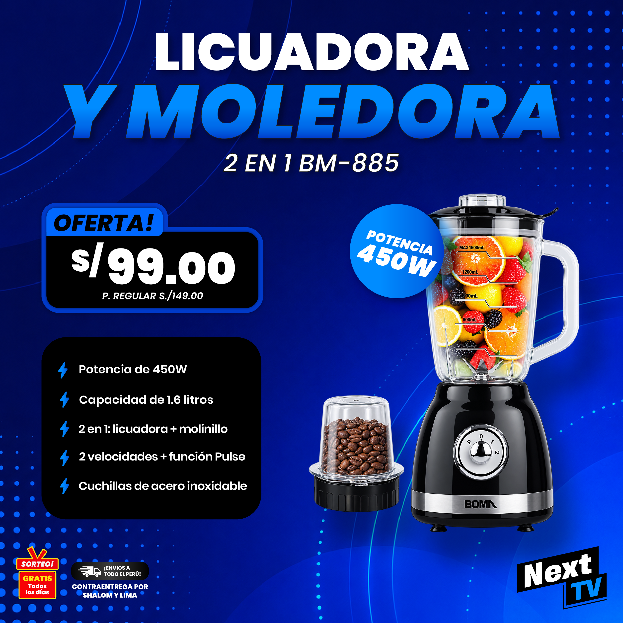 LICUADORA BOMA BM-885