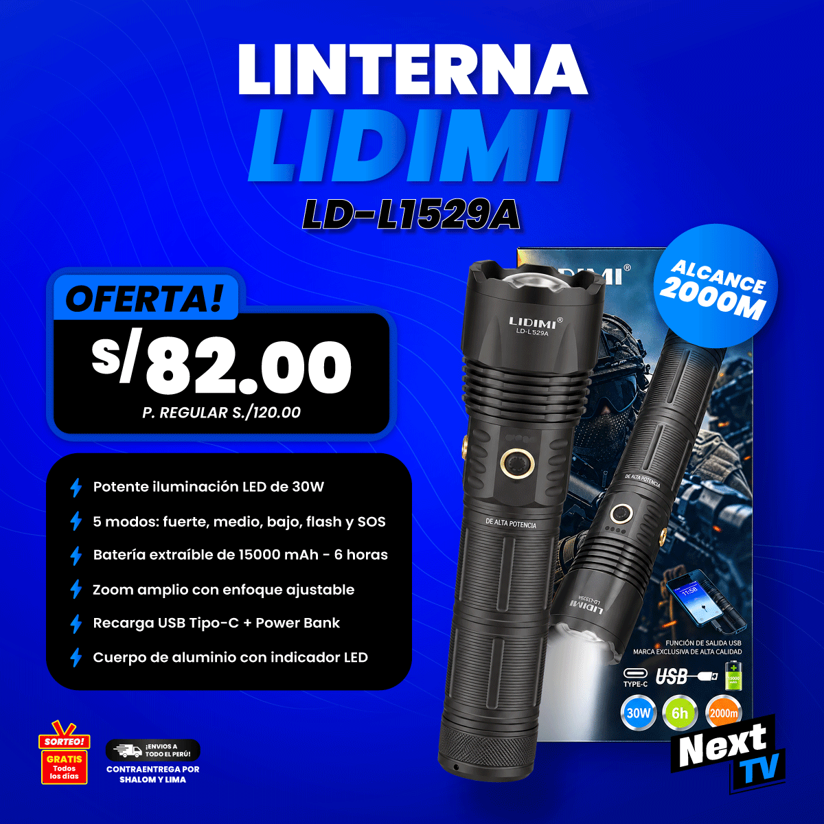LINTERNA LIDIMI LD-L1529A - N2147