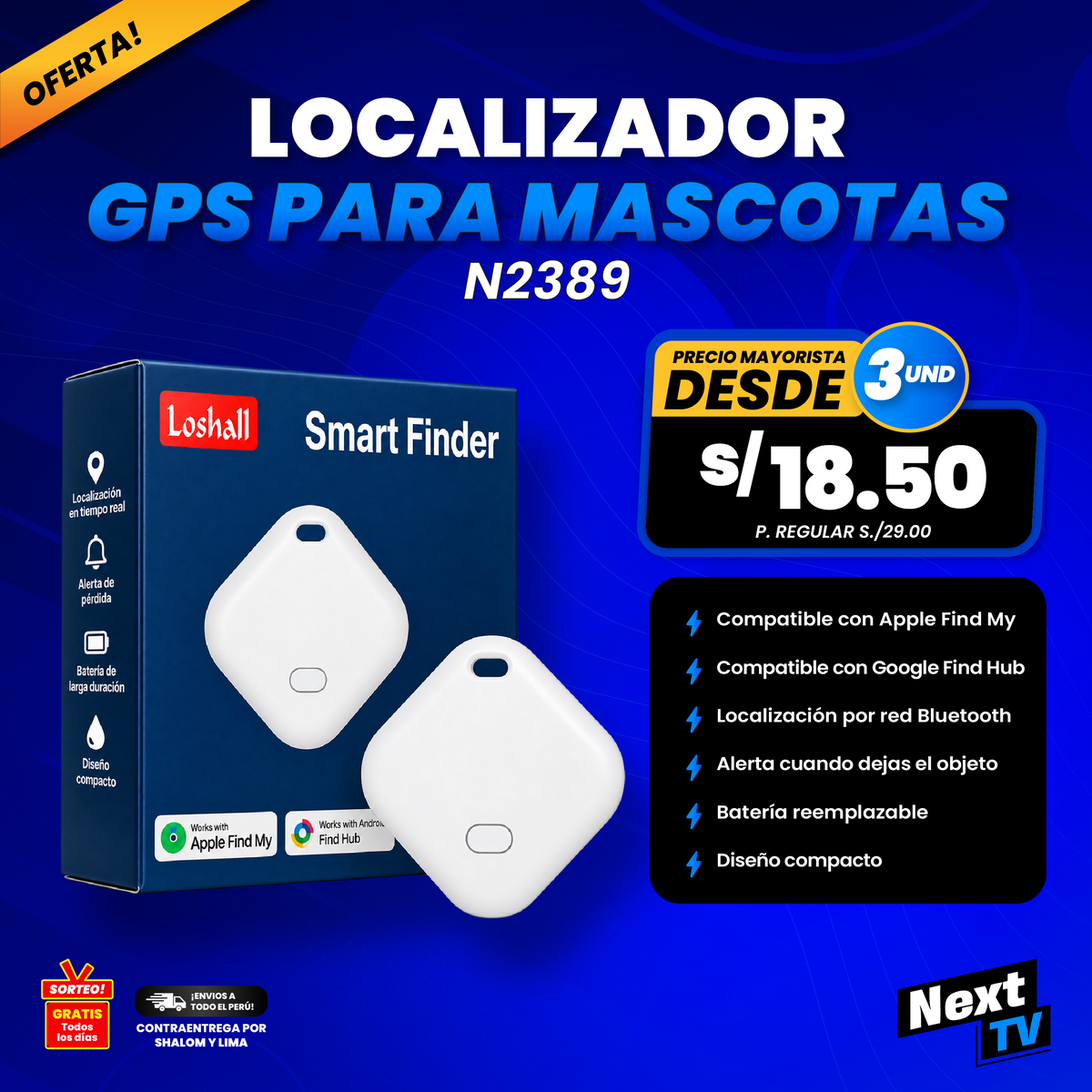 LOCALIZADOR GPS PARA MASCOTAS N2389 - PRECIO MAYORISTA